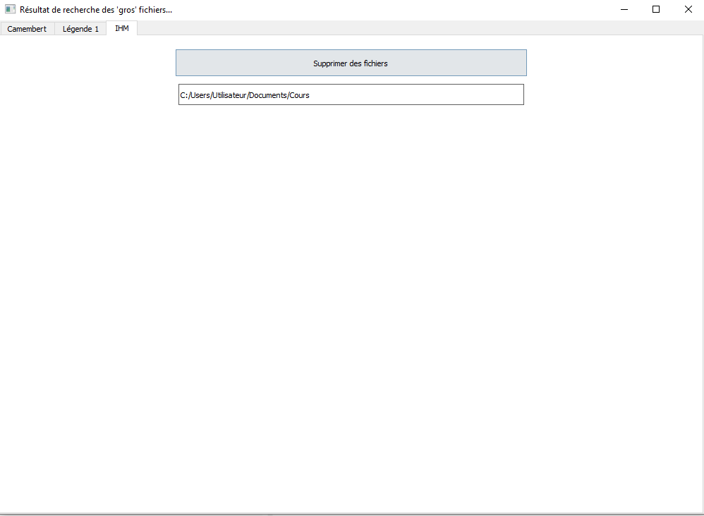 Image logiciel menu suppression